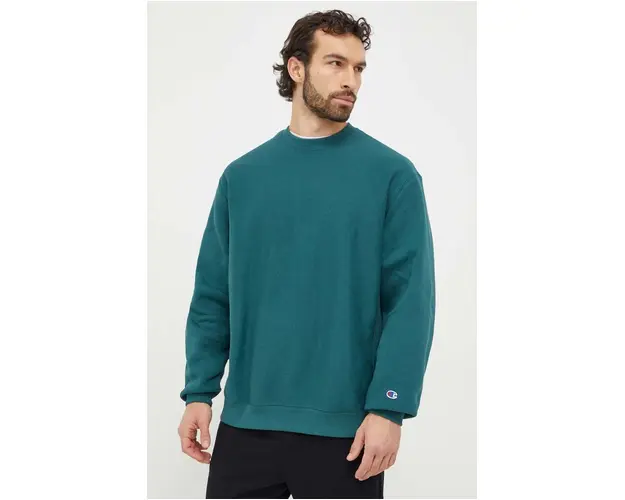 Champion bluza barbati, culoarea verde, neted