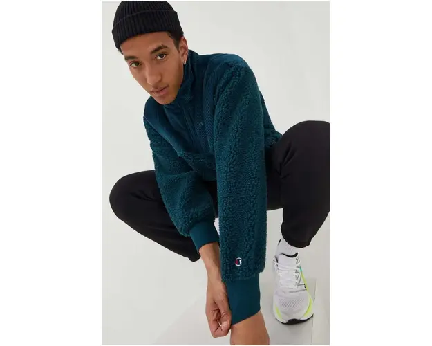 Champion bluza barbati, culoarea verde, neted