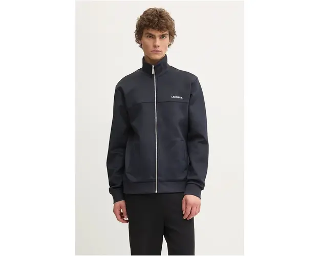 Les Deux bluza barbati, culoarea albastru marin, neted
