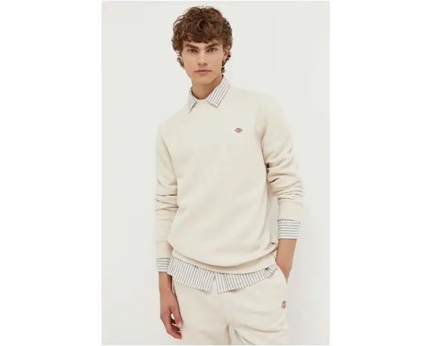 Dickies bluza barbati, culoarea bej, neted