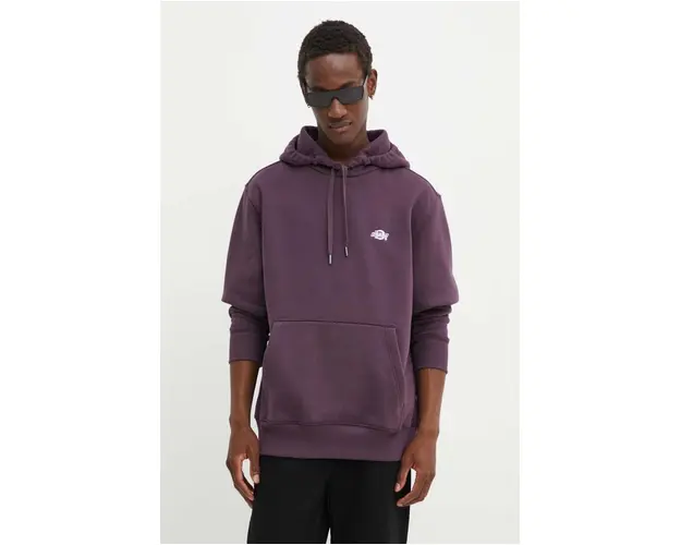 Dickies bluza barbati, culoarea violet, cu gluga, neted