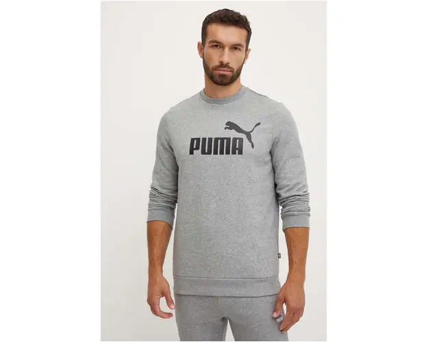Puma bluza barbati, culoarea gri, cu imprimeu