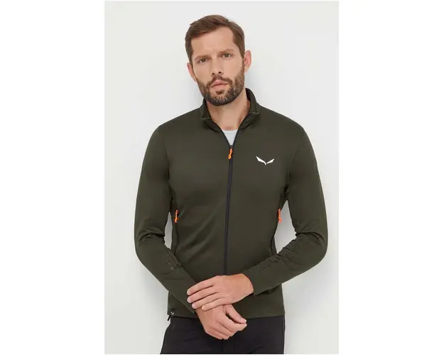 Salewa hanorac Puez Polarlite culoarea verde, neted