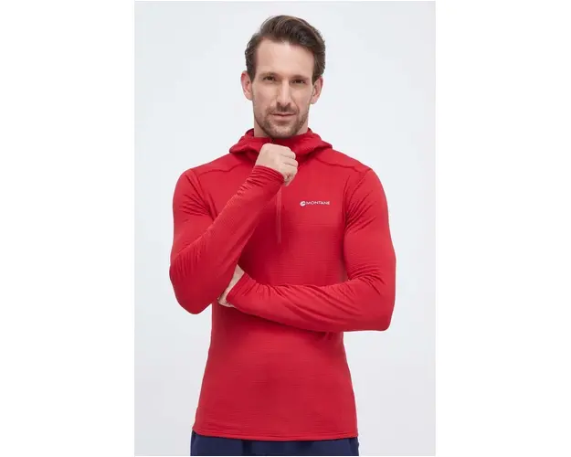 Montane hanorac Protium Lite culoarea rosu, cu gluga, neted