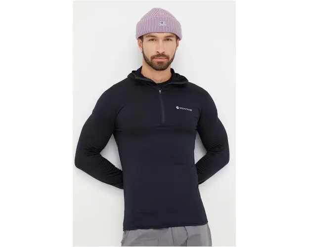 Montane hanorac Protium Lite culoarea negru, cu gluga, neted