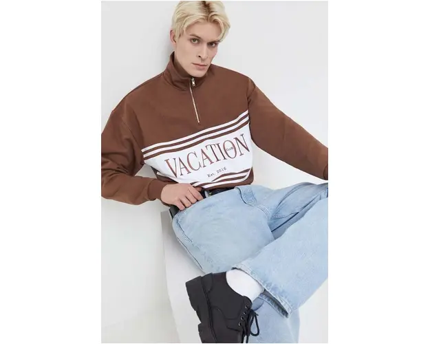 On Vacation bluza barbati, culoarea maro, modelator