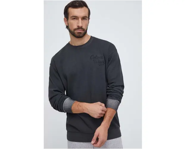 Colourwear hanorac de bumbac barbati, culoarea gri, cu imprimeu