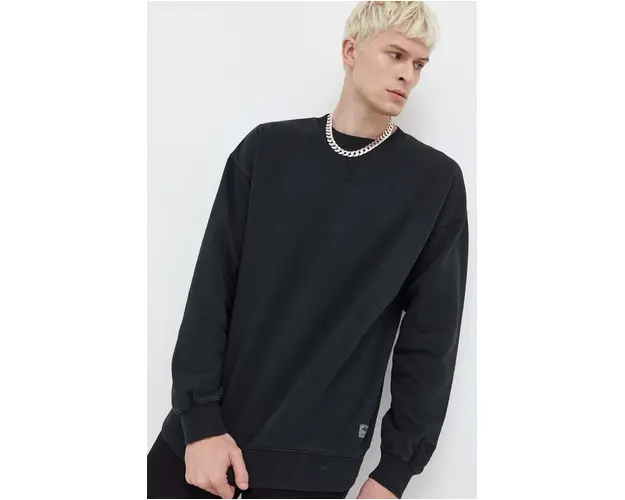 Rip Curl hanorac de bumbac barbati, culoarea negru, neted
