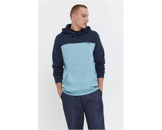 Rip Curl bluza barbati, culoarea albastru marin, cu gluga, modelator
