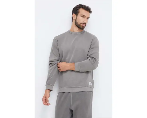 Reebok Classic bluza barbati, culoarea gri, neted