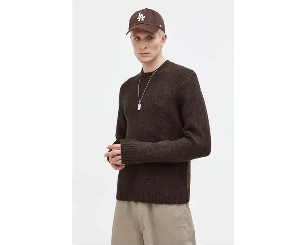 Abercrombie & Fitch pulover barbati, culoarea maro