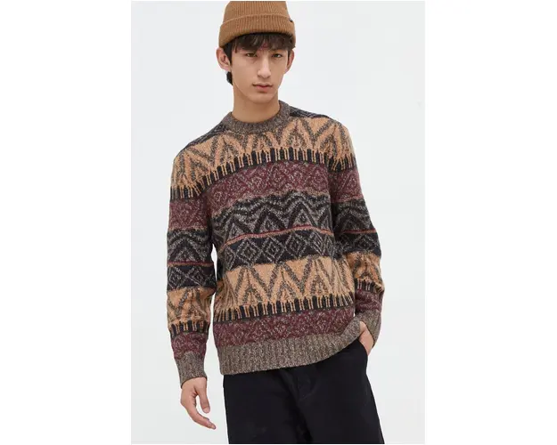 Abercrombie & Fitch pulover barbati, culoarea maro