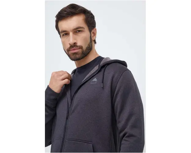 Burton bluza barbati, culoarea gri, cu gluga, neted