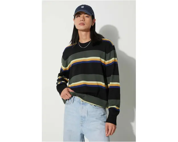 Vans pulover de bumbac culoarea verde, light