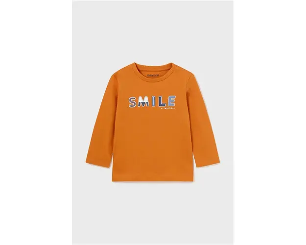 Mayoral longsleeve din bumbac pentru bebelusi culoarea portocaliu