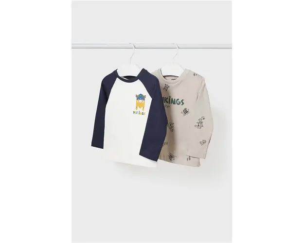 Mayoral longsleeve din bumbac pentru bebelusi culoarea albastru marin, modelator