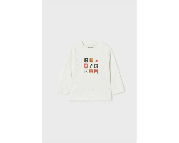 Mayoral longsleeve bebelusi culoarea bej, melanj