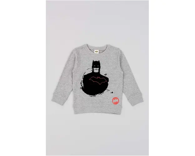 zippy longsleeve din bumbac pentru copii culoarea gri, cu imprimeu