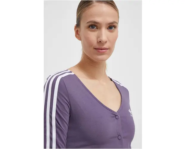 adidas Originals longsleeve femei, culoarea violet
