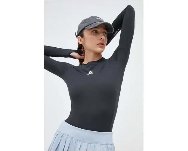adidas Performance longsleeve de antrenament Techfit culoarea negru HY3214