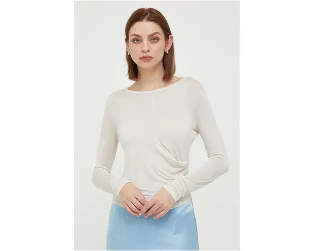 Sisley longsleeve femei, culoarea bej