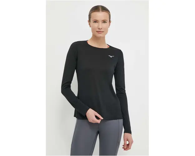 Mizuno longsleeve pentru alergare Impulse Core culoarea negru, J2GAA722
