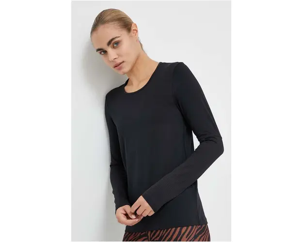 Casall maneca lunga de antrenament Essential culoarea negru