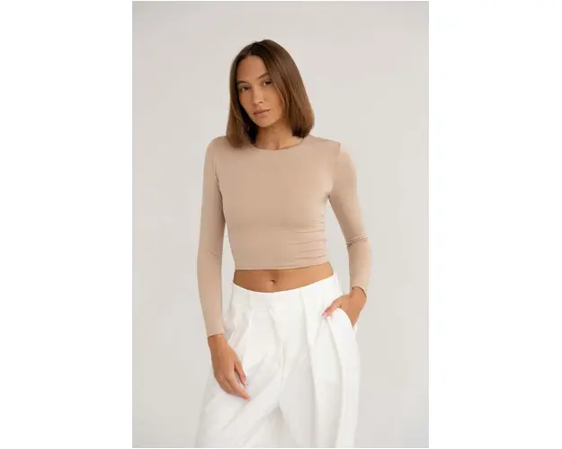 Saint Body longsleeve femei, culoarea bej