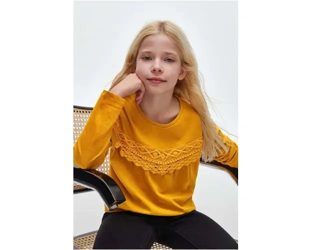 Mayoral longsleeve copii culoarea galben