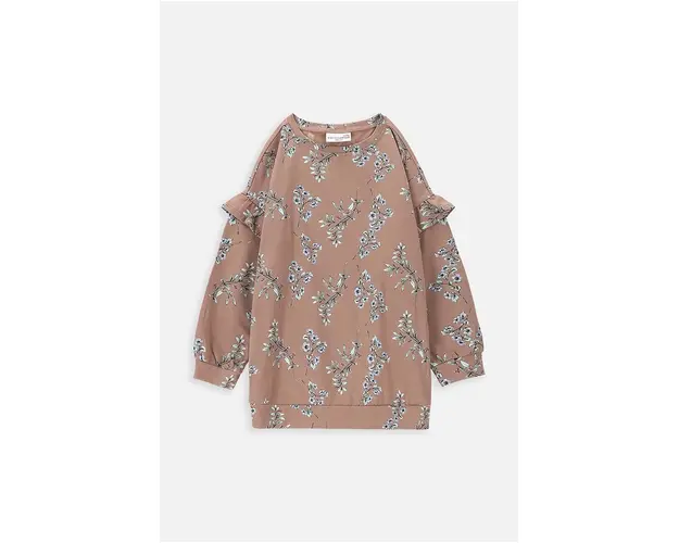 Coccodrillo longsleeve copii culoarea maro