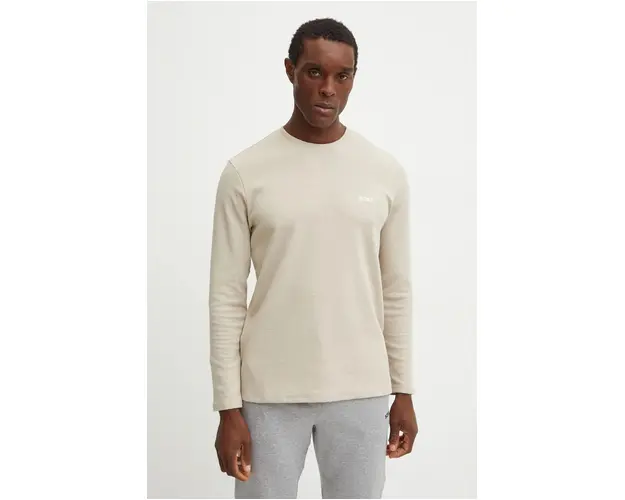 BOSS longsleeve lounge culoarea negru, neted