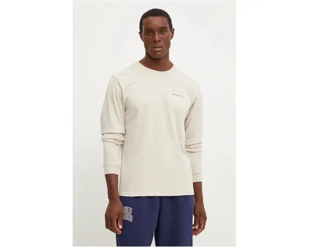 Columbia longsleeve din bumbac CSC Seasonal Logo culoarea negru, cu imprimeu, 2013545