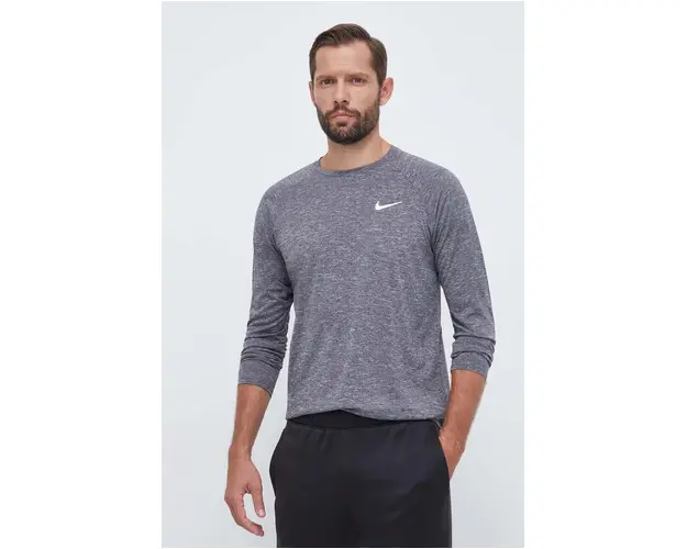 Nike maneca lunga de antrenament culoarea gri, melanj