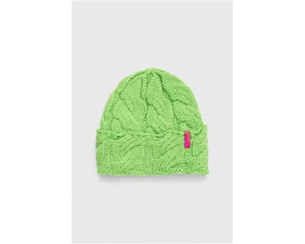 Roxy caciula x Rowley culoarea verde, din tricot gros