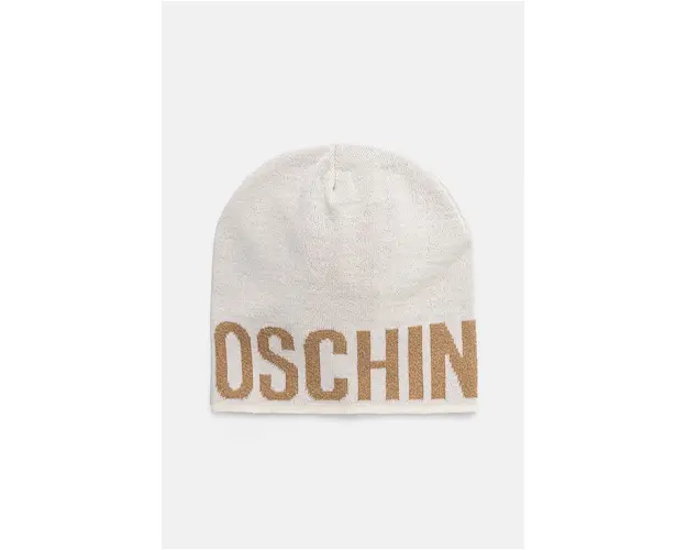 Moschino caciula de lana culoarea negru, de lana, din tesatura neteda
