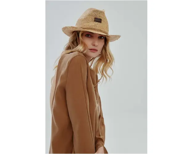 LE SH KA headwear palarie Cowboy culoarea bej