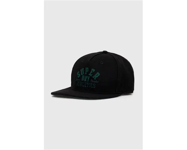 Superdry sapca culoarea negru, cu imprimeu