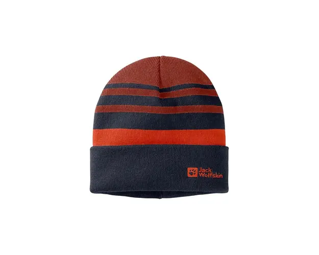 Jack Wolfskin caciula copii STRIP NIT culoarea albastru marin