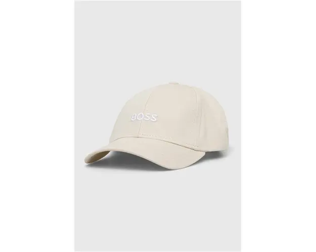 BOSS sapca de baseball din bumbac culoarea alb, cu imprimeu 50495121
