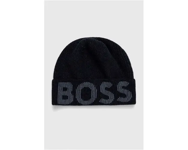 BOSS caciula din amestec de lana din tesatura neteda