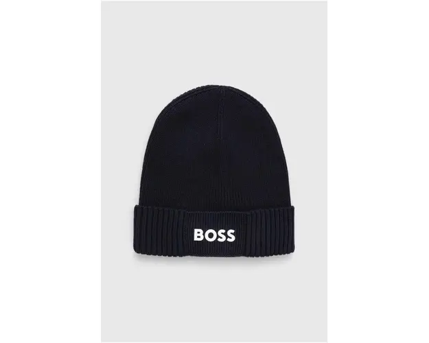 Boss Green caciula din amestec de lana BOSS GREEN culoarea albastru marin