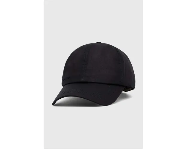 Barbour sapca de baseball din bumbac culoarea albastru marin, neted