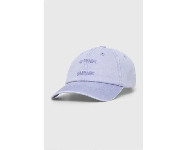 Samsoe Samsoe sapca de baseball din bumbac culoarea violet, cu imprimeu