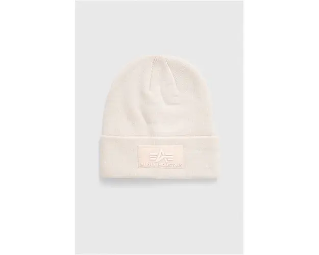 Alpha Industries caciula culoarea bej, din tricot gros