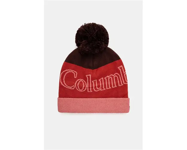 Columbia caciula culoarea roz, din tricot gros