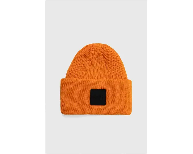 The North Face caciula culoarea portocaliu, din tricot gros