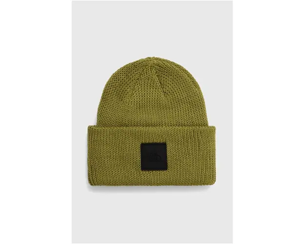 The North Face caciula culoarea verde, din tricot gros