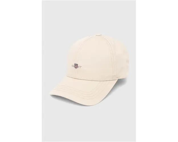 Gant sapca de baseball din bumbac culoarea bej, cu imprimeu