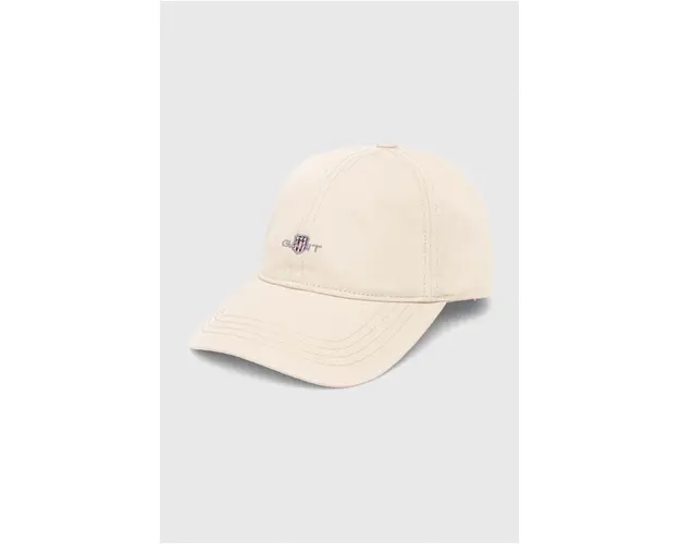 Gant sapca de baseball din bumbac culoarea bej, cu imprimeu