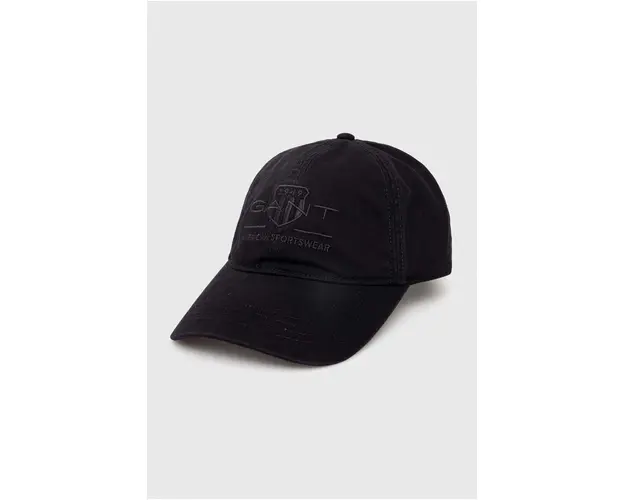 Gant sapca de baseball din bumbac culoarea negru, cu imprimeu